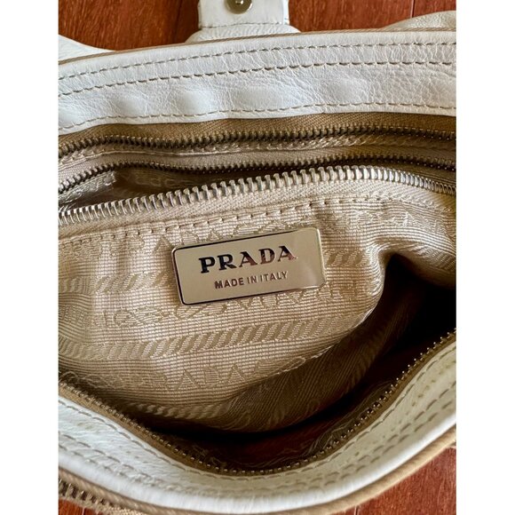 PRADA Vitello-Trimmed Tessuto Double Pocket Buckle Flap Shoulder Bag - Picture 11 of 16